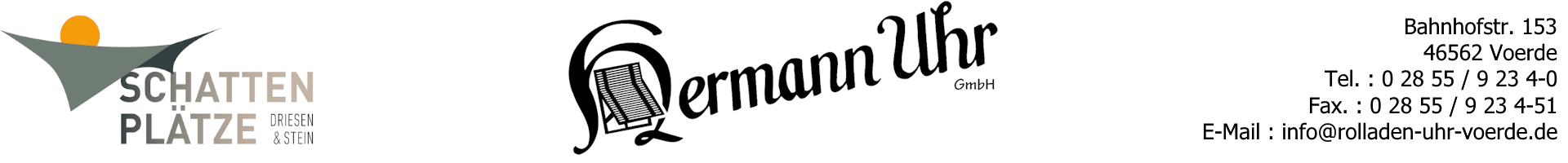 Logo der Hermann Uhr GmbH mit Kontaktdaten